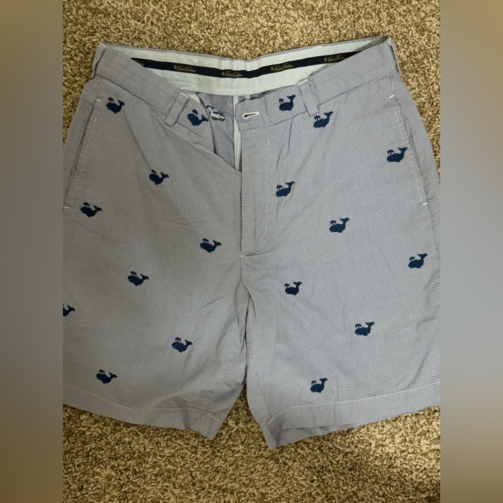 Brooks Brothers Navy Embroidered Shorts